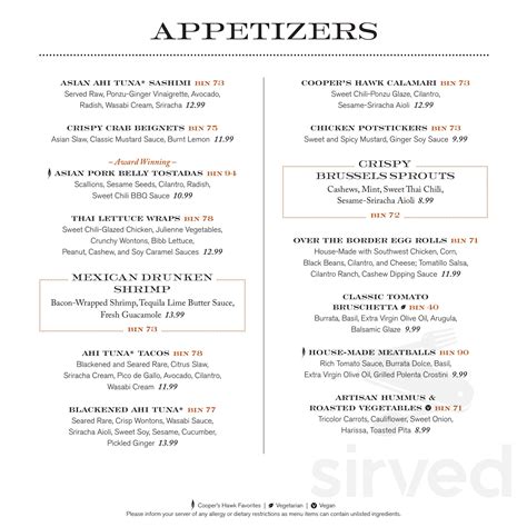 cooper's hawk richmond menu|coopers hawk short pump reservations.